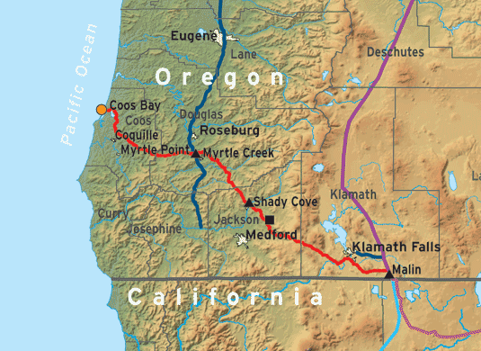 Jordan Cove - Pacific Connector Project Map