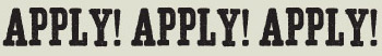 Apply! Apply! Apply!